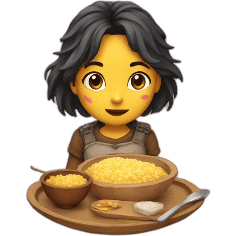 dev girl eating lamen emoji