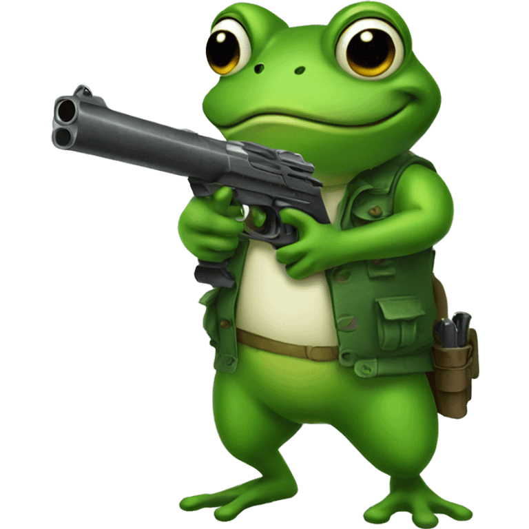 frog with gun emoji