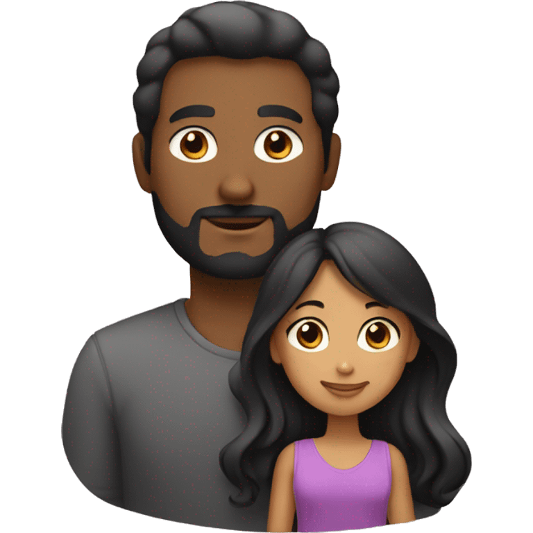 familia mujer pelo negro, padre e hijo pelo rubio emoji