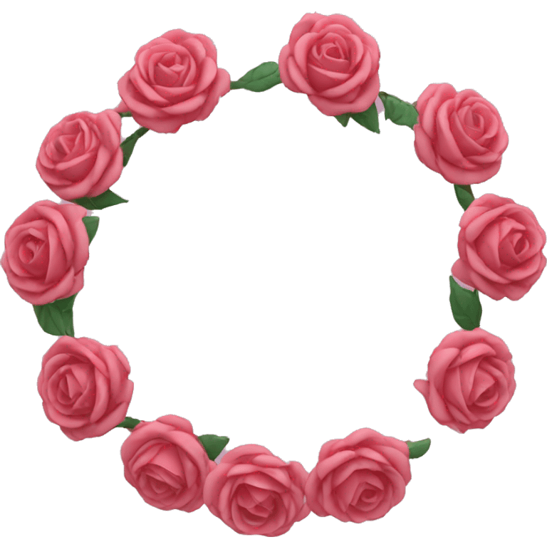 a thin ring made of roses viewed from the top emoji