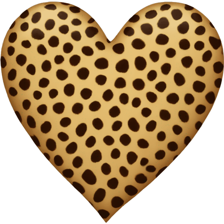 Cheetah print heart emoji