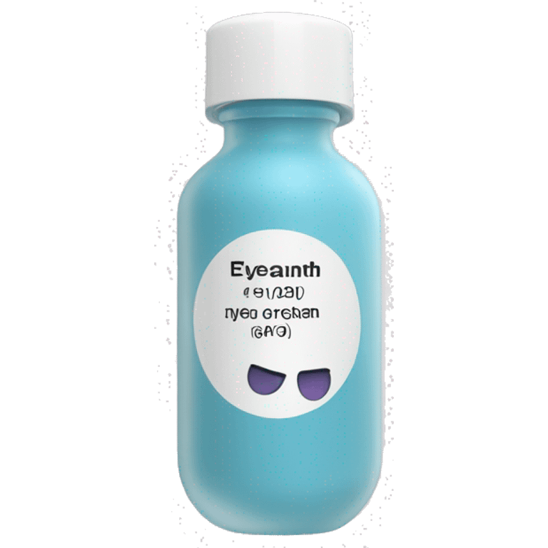 eye cream bottle with label emoji