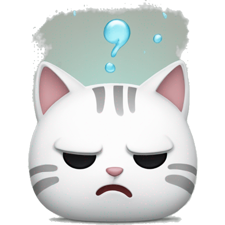 Sick crying cat emoji