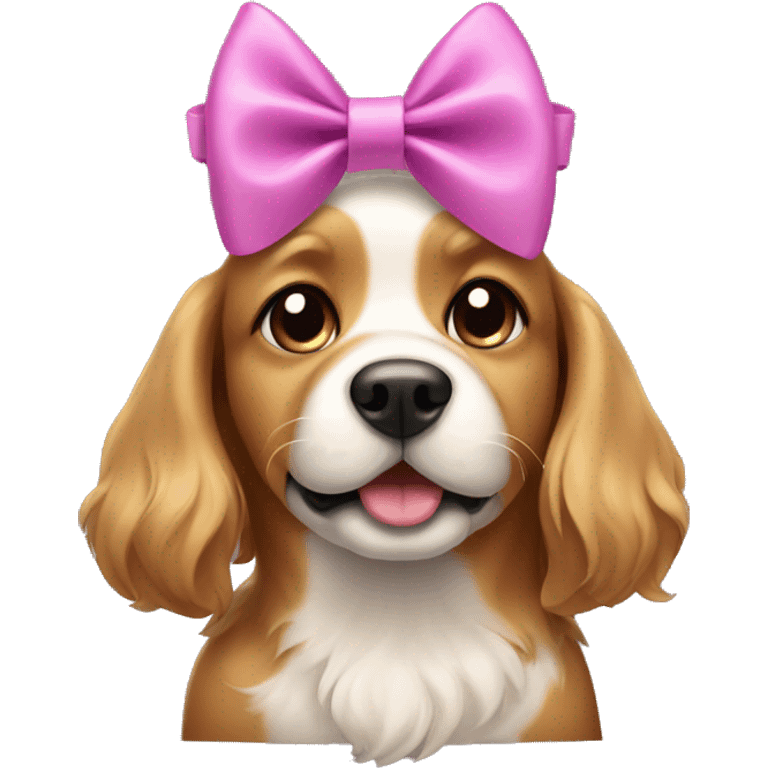 Dog with a bow emoji