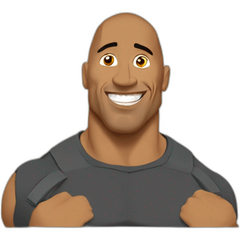 The rock qui leve un sourcil emoji