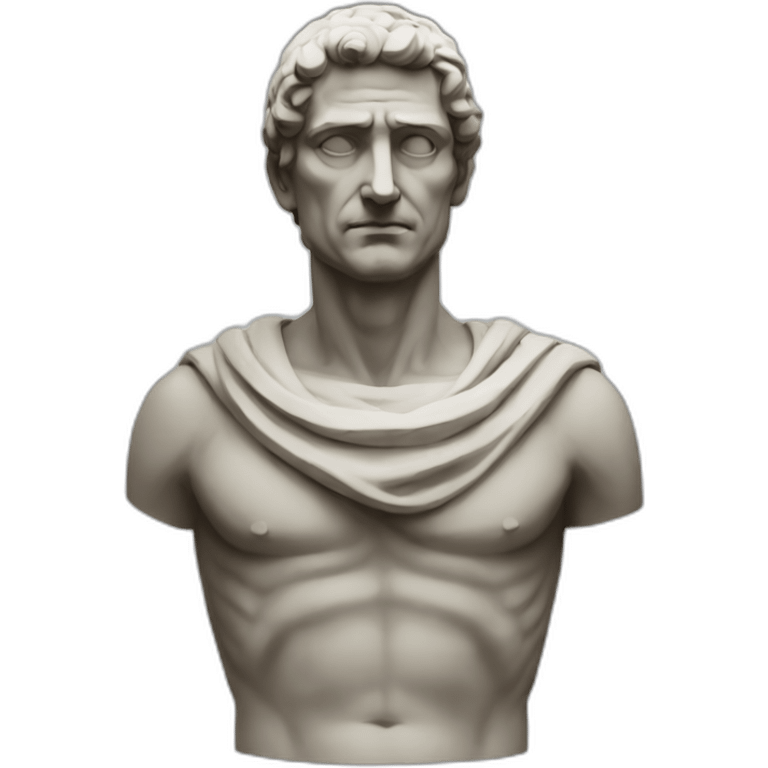 Stoic statue man without arms emoji