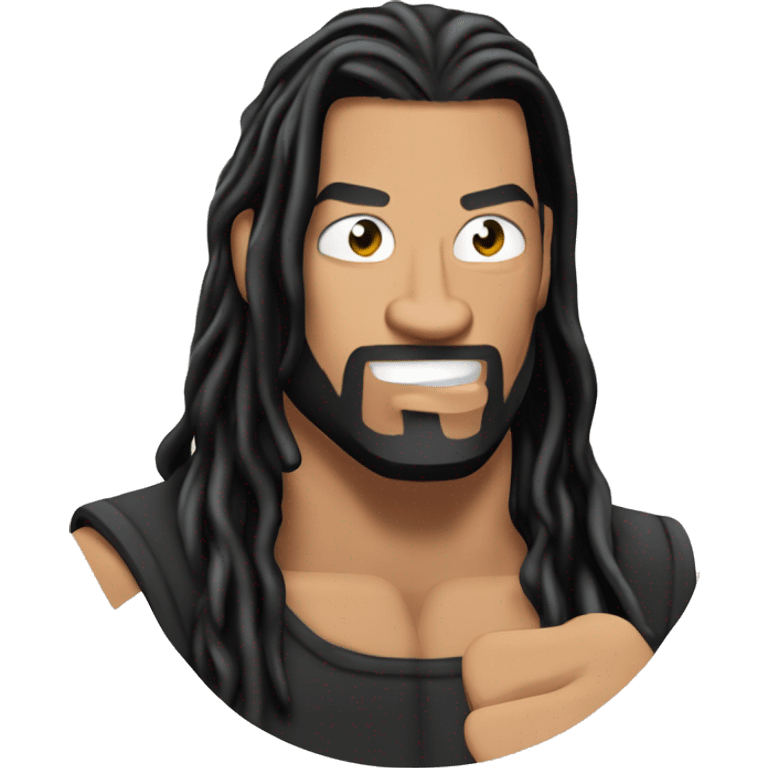 Erstelle ein emoji von roman reigns wie er seinen finger hebt emoji