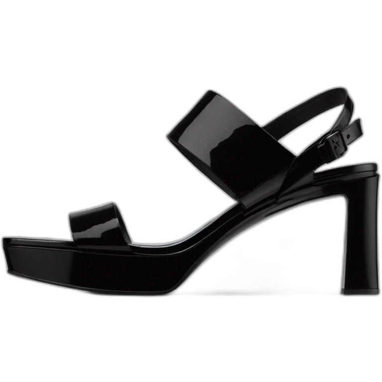 Ysl heel sandal  TRIBUTE PLATFORM SANDAL black PATENT LEATHER emoji