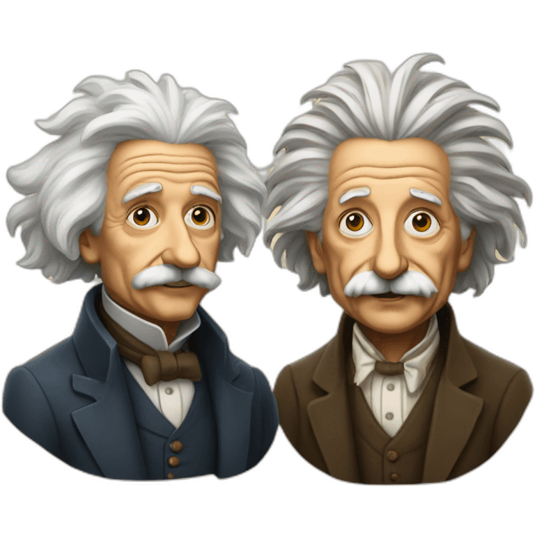 Einstein and Leonardo DaVinci emoji