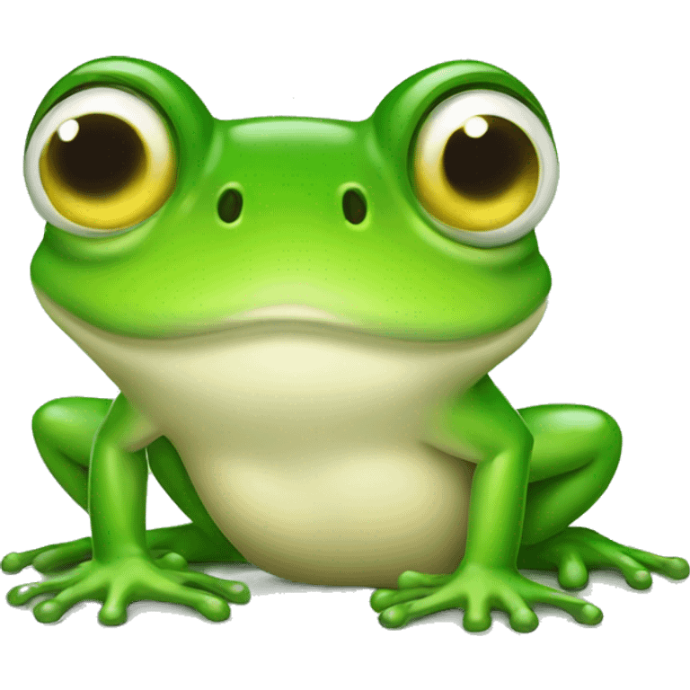 HAPPY CURIOUS frog LONG TAIL emoji