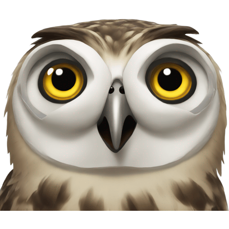 Owl who is amazed emoji