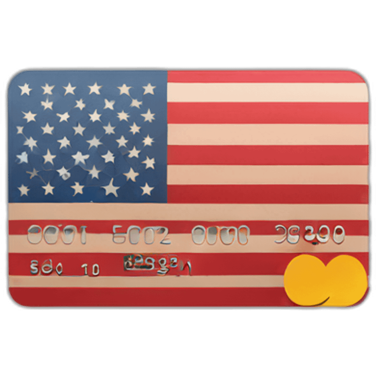 credit card with us flag emoji