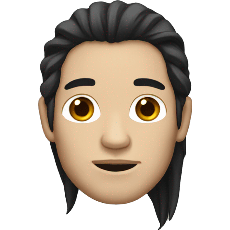 White man with long black hair emoji