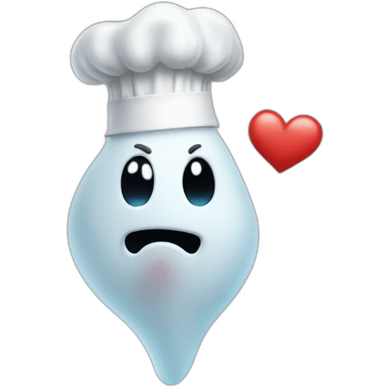 ghost chef blowing kiss heart emoji