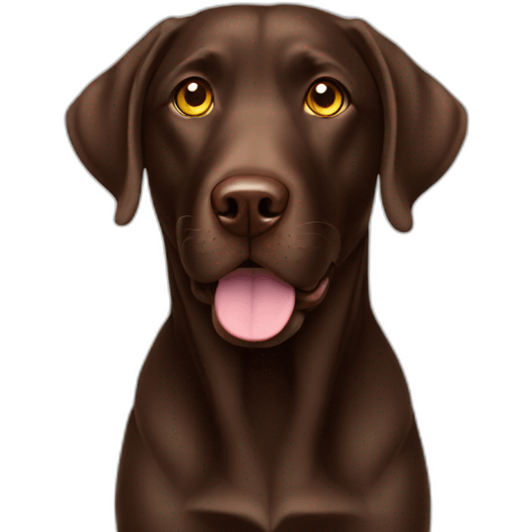 chocolate labrador with golden eyes emoji