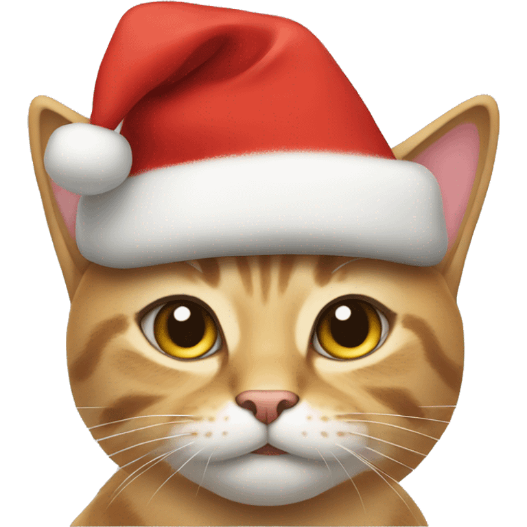 Cat with Christmas hat emoji