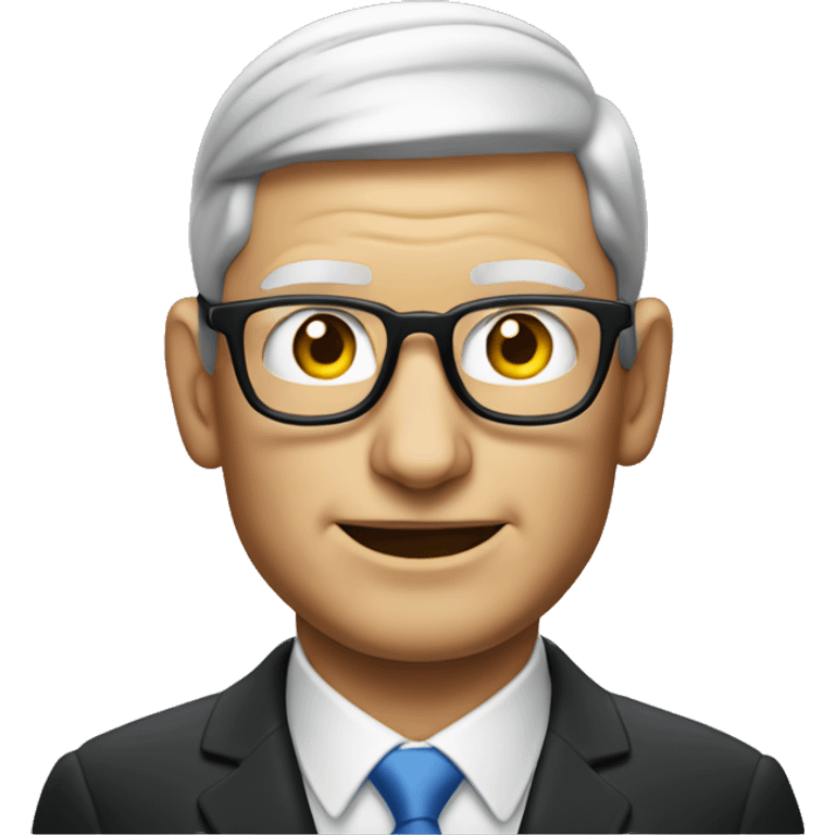 Tim cook with apple logo emoji