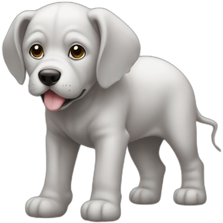 Chien sur un éléphant emoji