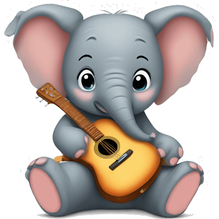 Elephant with guitar ￼ emoji