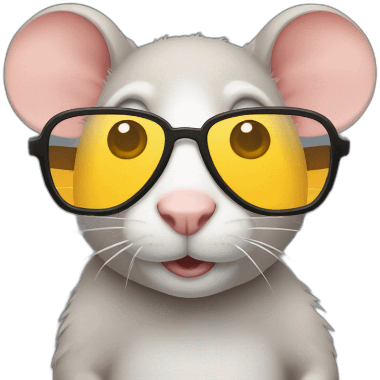 Rat avec lunettes de soleil emoji