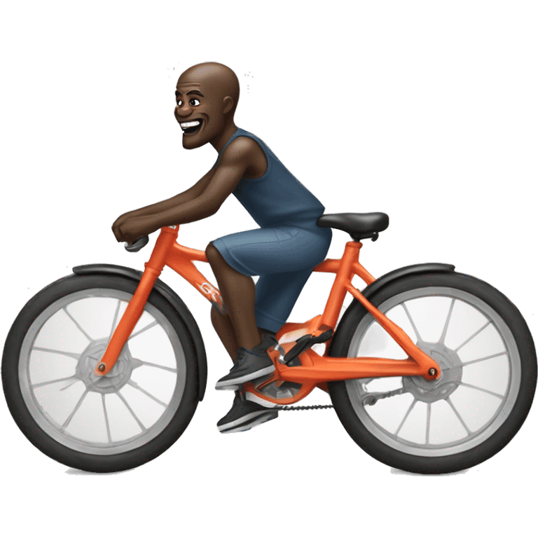 Djmon hounsou sur un vélo  emoji