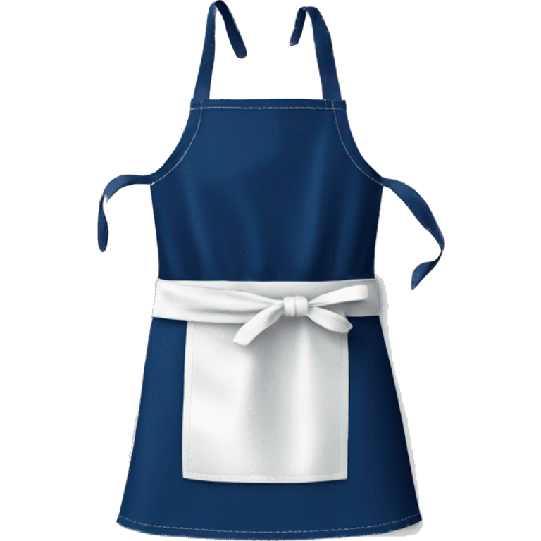 Realistic navy blue kitchen apron isolated  emoji