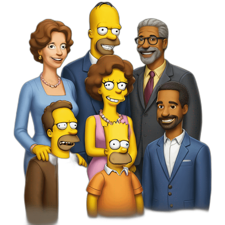 The Simpsons family portrait emoji