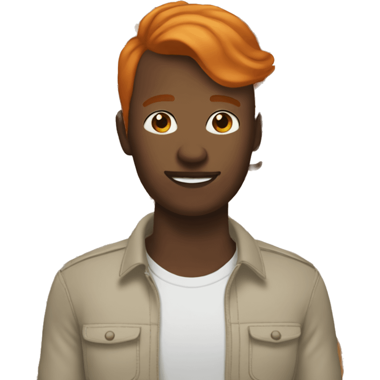 gay black ginger man emoji