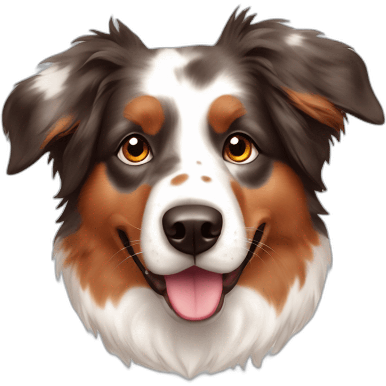 Red merle Australian shepherd emoji