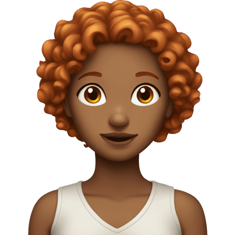 girl with curly red hair freckles  emoji