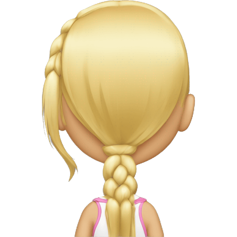 Back of the head blond girl  emoji