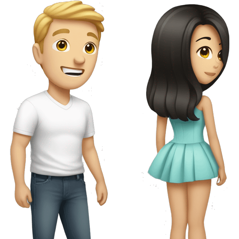 White guy dating asian girl emoji