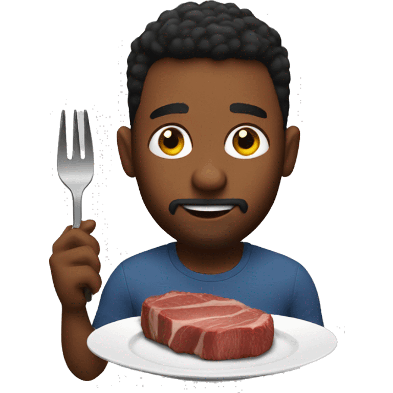 andrew tate eating a steak emoji