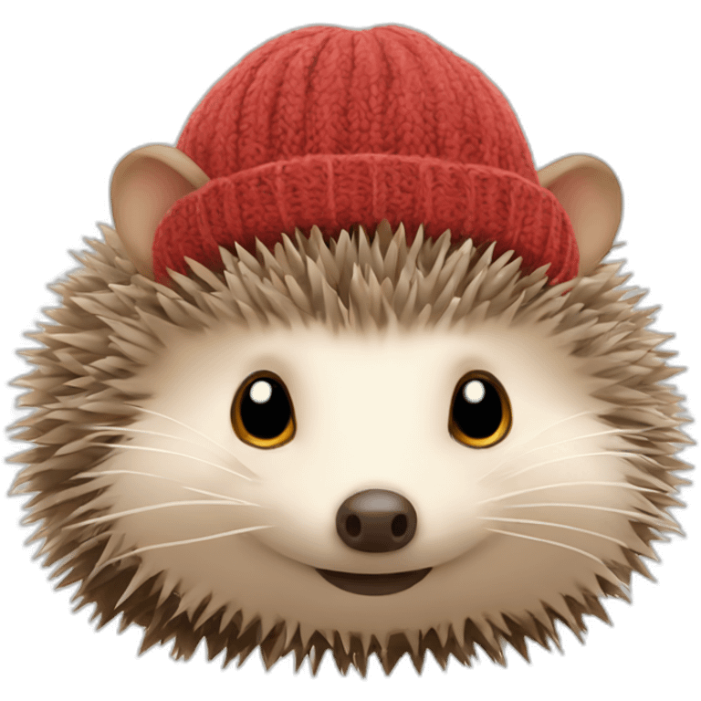 Hedgehog wearing wooly hat emoji