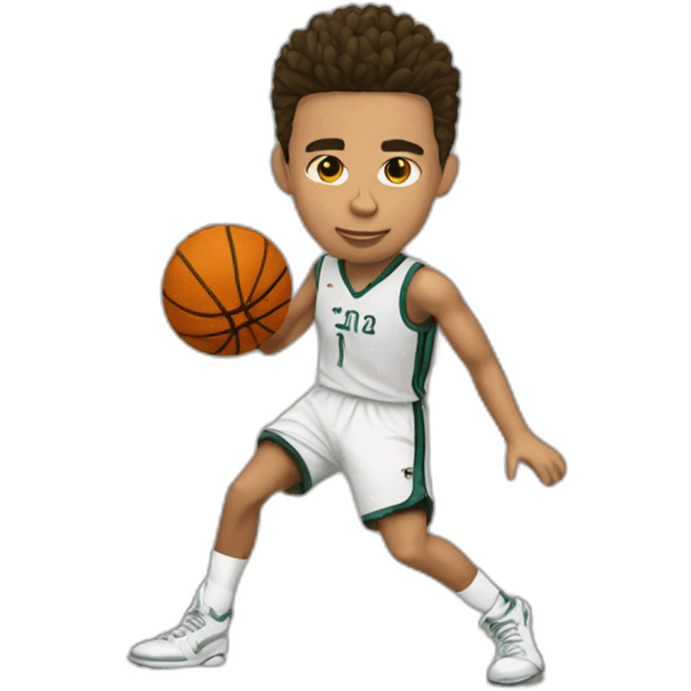 Ronaldo playing Basketball  emoji