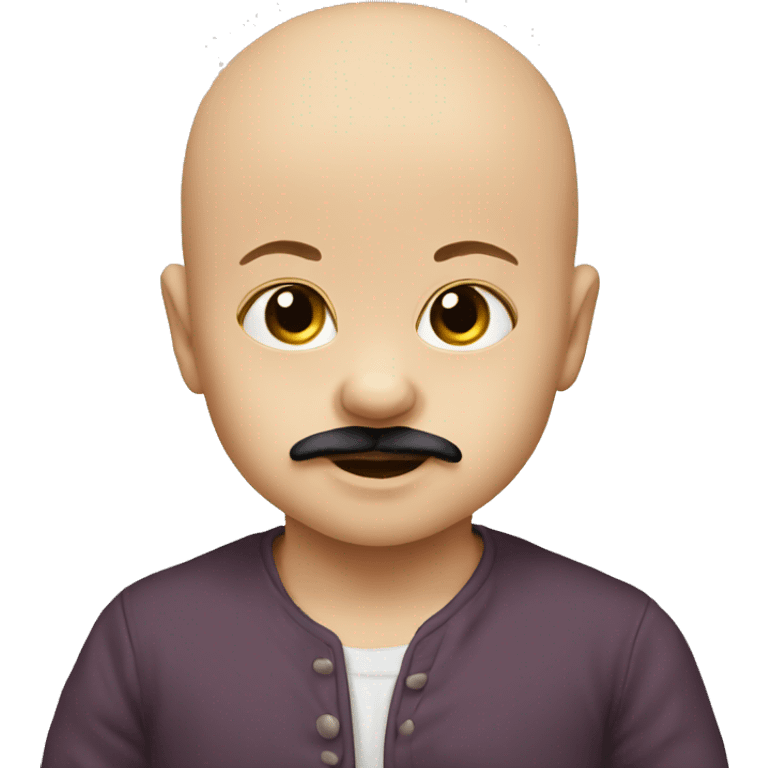 bald baby with mustashe emoji