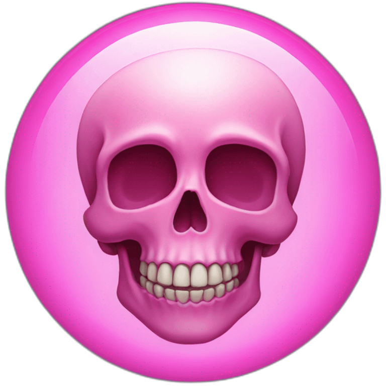 pink skull with a floating halo emoji