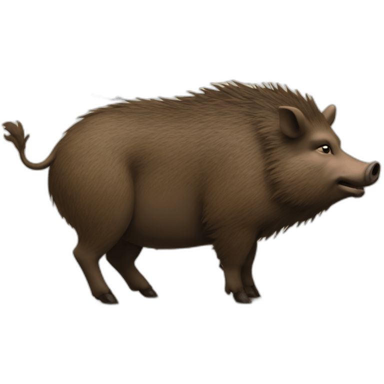 the boar smokes a cigarette emoji