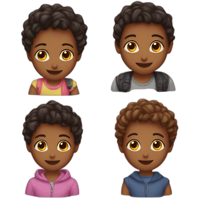 3 kids emoji