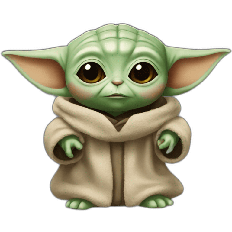 Baby yoda rigole emoji