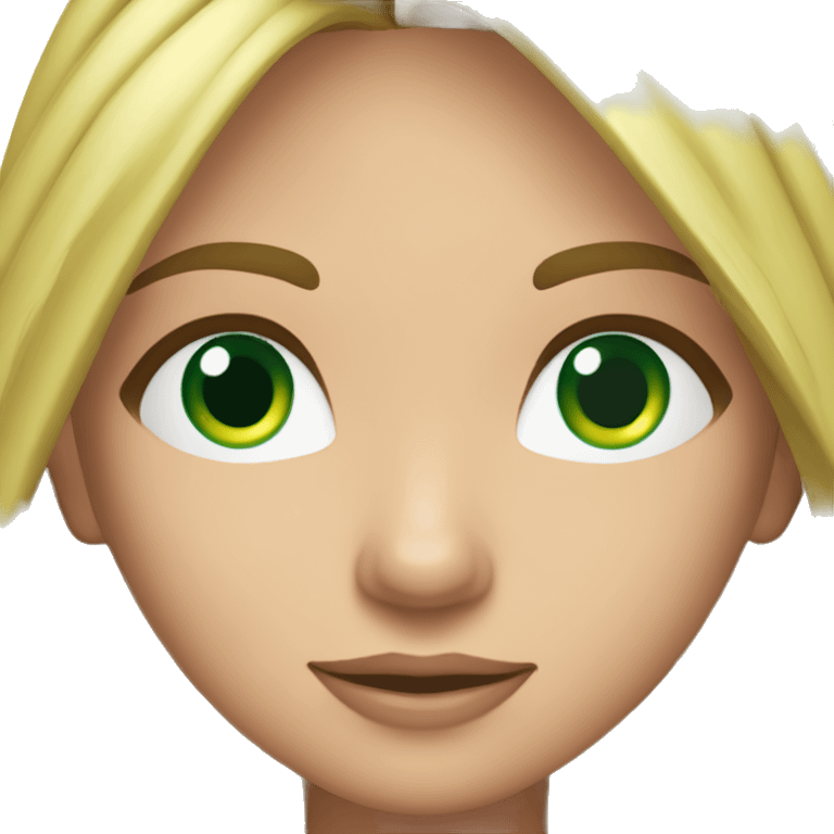 Una persona de pelo lacio y largo de piel morena y color de ojos verdes jugando en un playstation 4 emoji