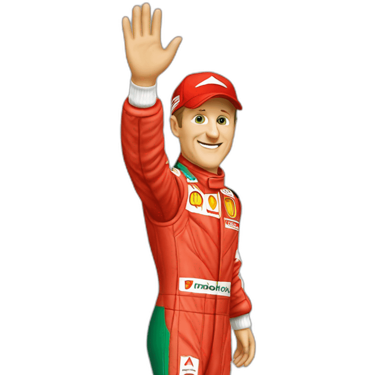 Michael Schumacher waving emoji