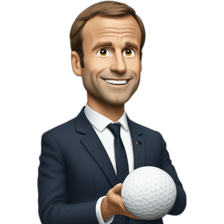 Macron qui fait du golf emoji