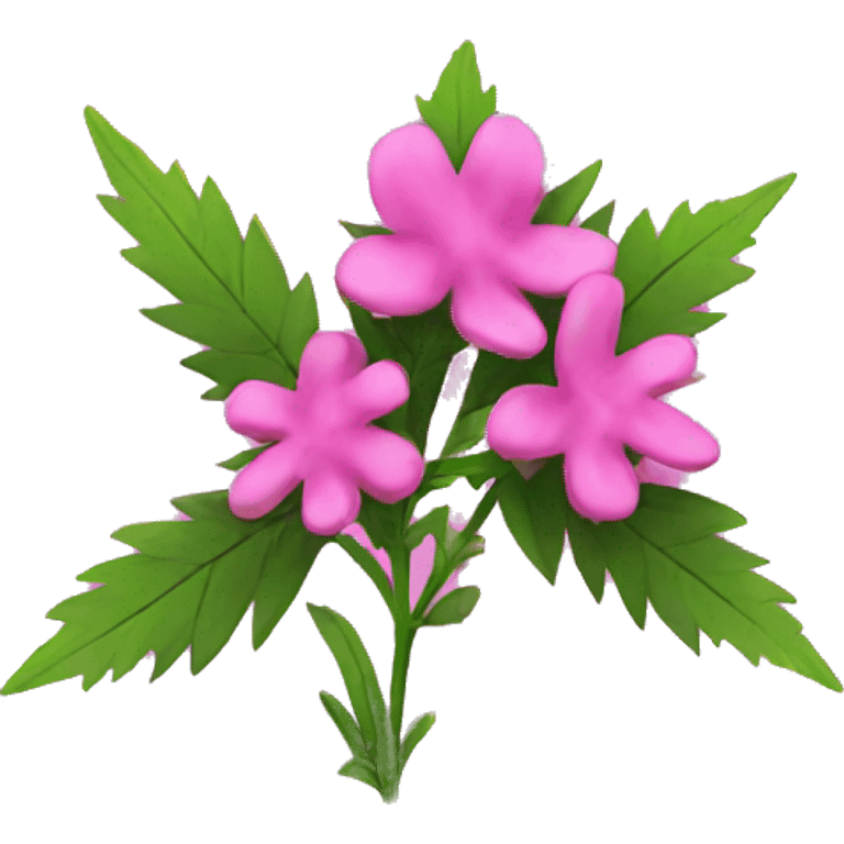 Pink weed emoji