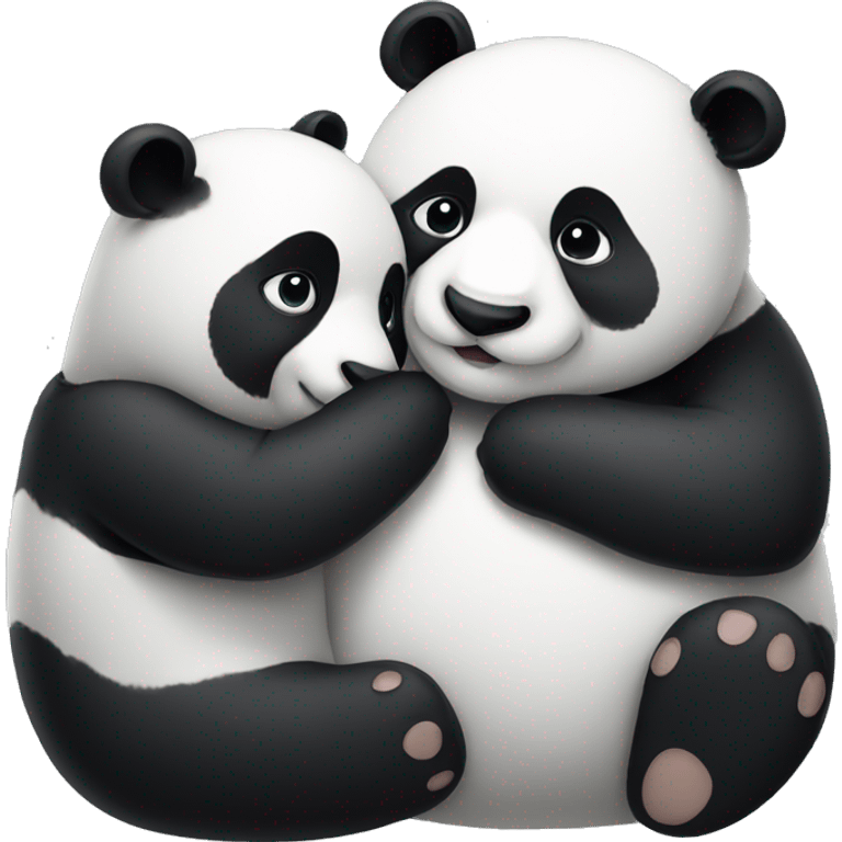 Panda cuddling  emoji