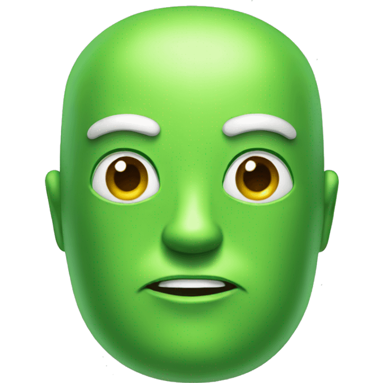 Green android emoji