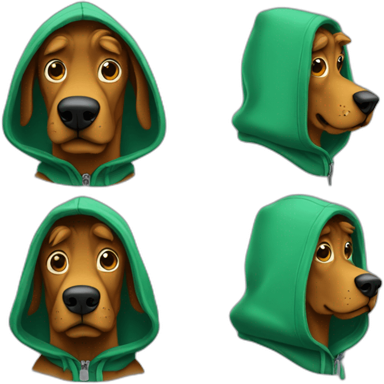 Scooby doo with a hoodie emoji