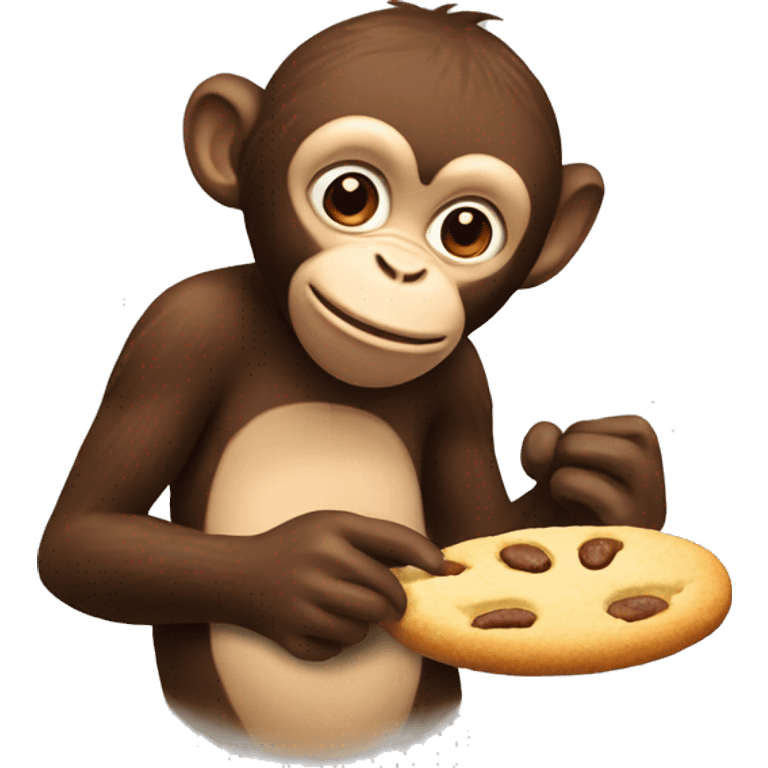 monkey eating monkey  cookie  emoji