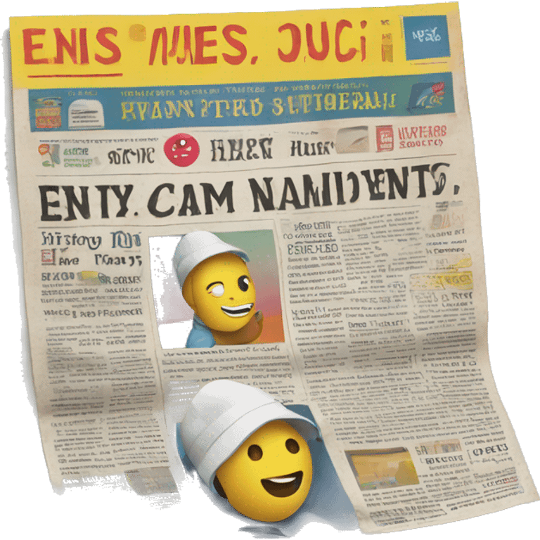 colorful flyer type glass paper newspaper emoji