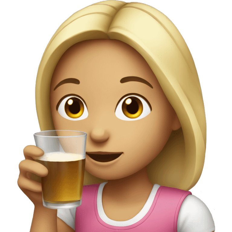 Girl drinking emoji